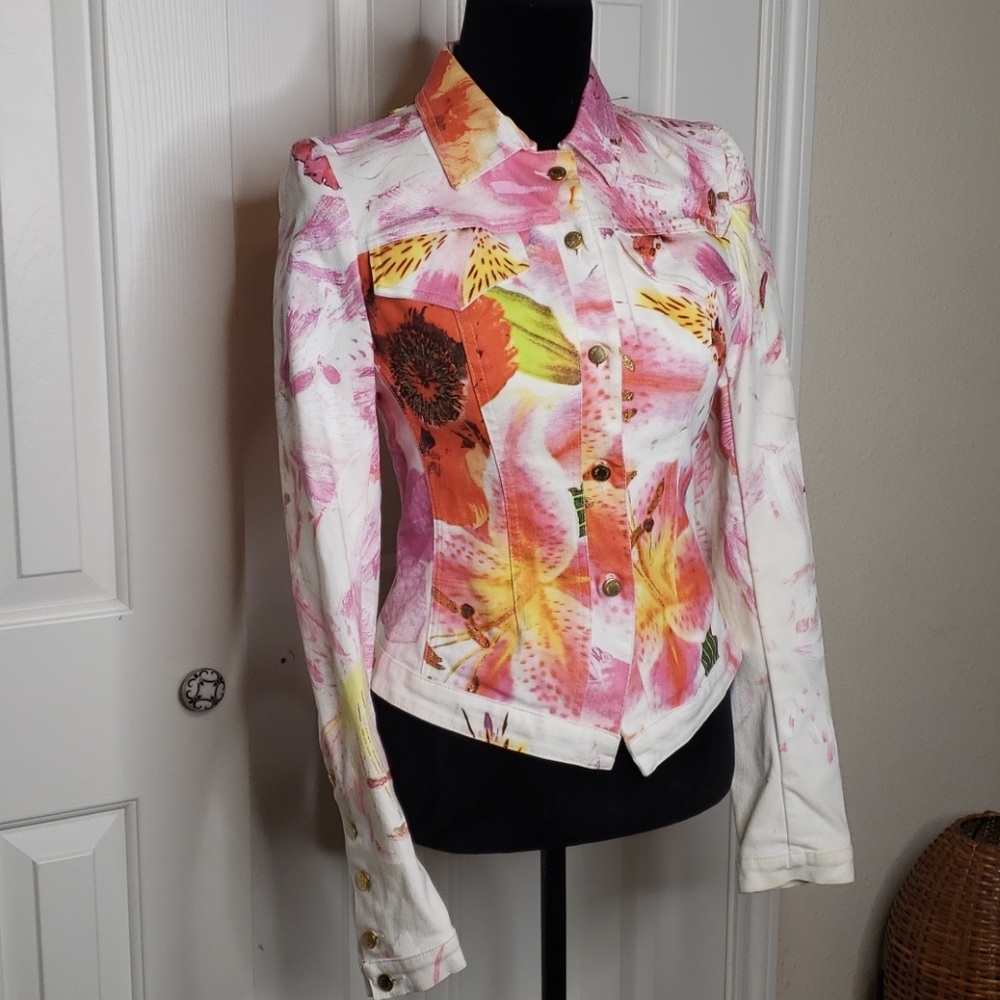 SOLD. Genuine Roberto Cavalli Denim hand painted l - Picture 1 of 12